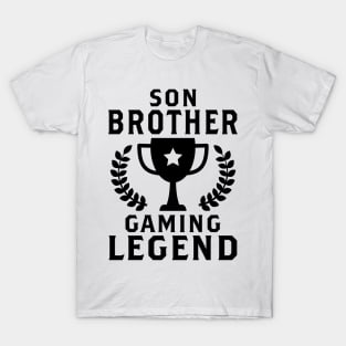 Son Brother Gaming Legend Gamer Gifts For Teen Boys Gaming T-Shirt